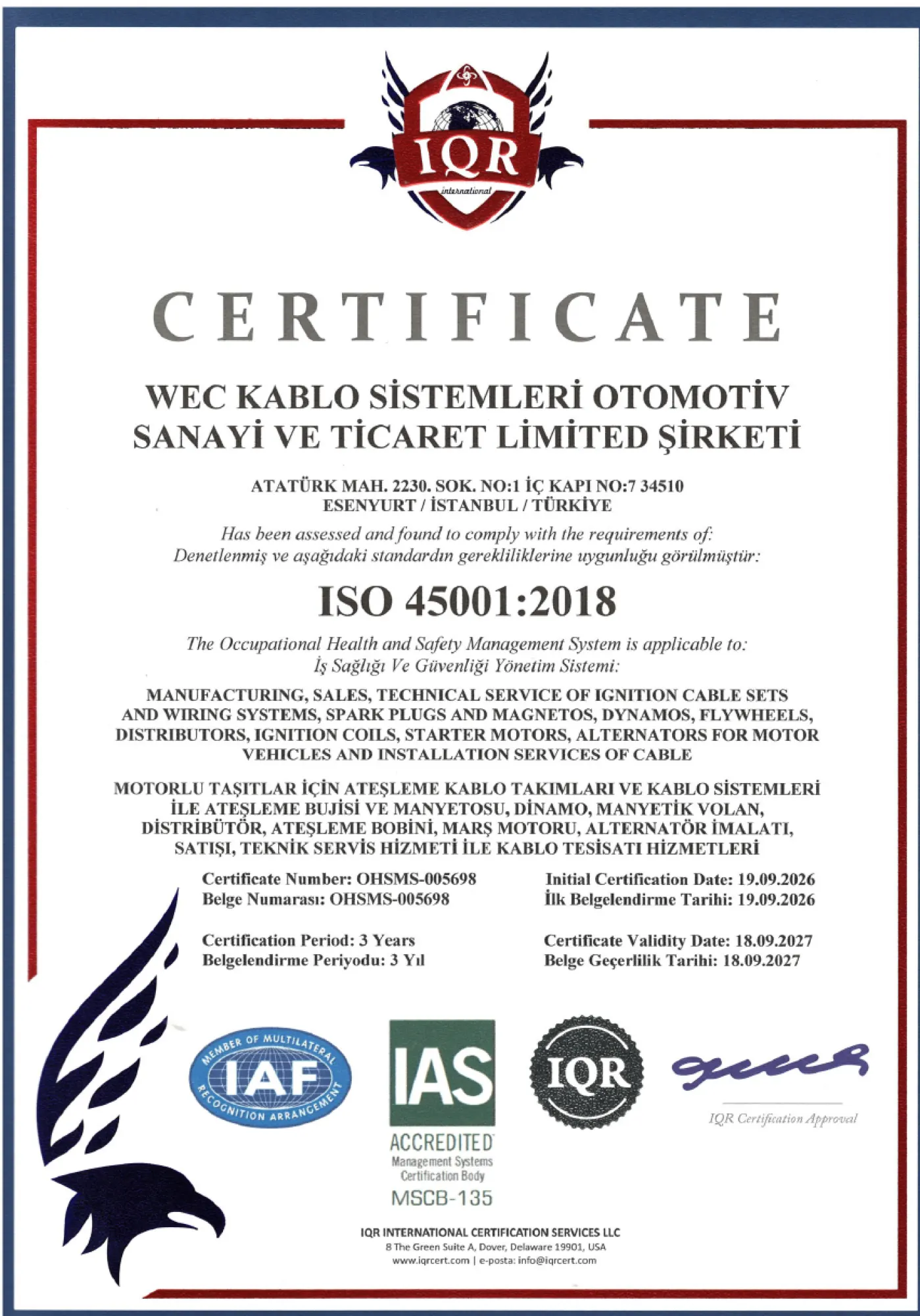 ISO 45001:2018